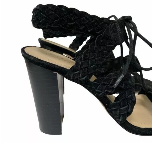 MOVING SALE BCBGeneration Lorette-X Black Suede Lace Up Sandals Size 8M - Picture 2 of 12